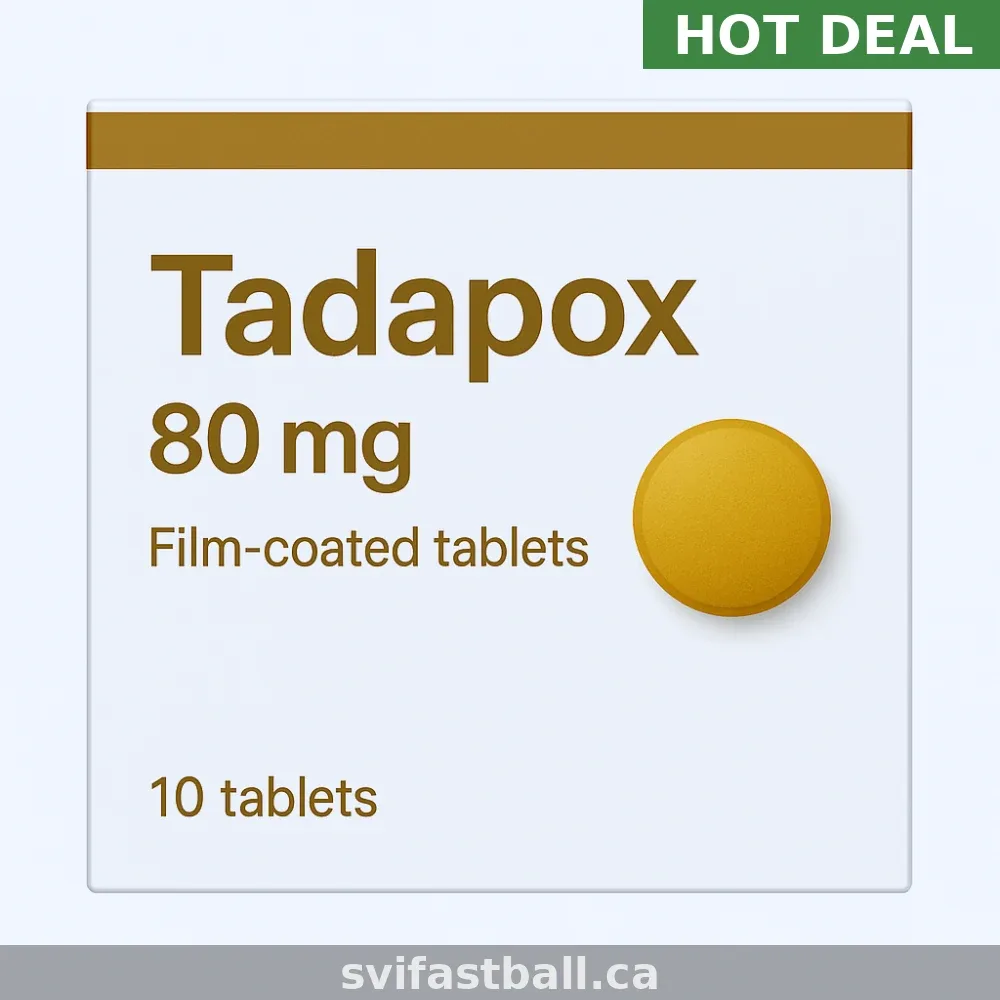 Generic Tadapox (Tadalafil) 20/60mg — Erectile Dysfunction & Premature Ejaculation — Lowest Price From $1.74